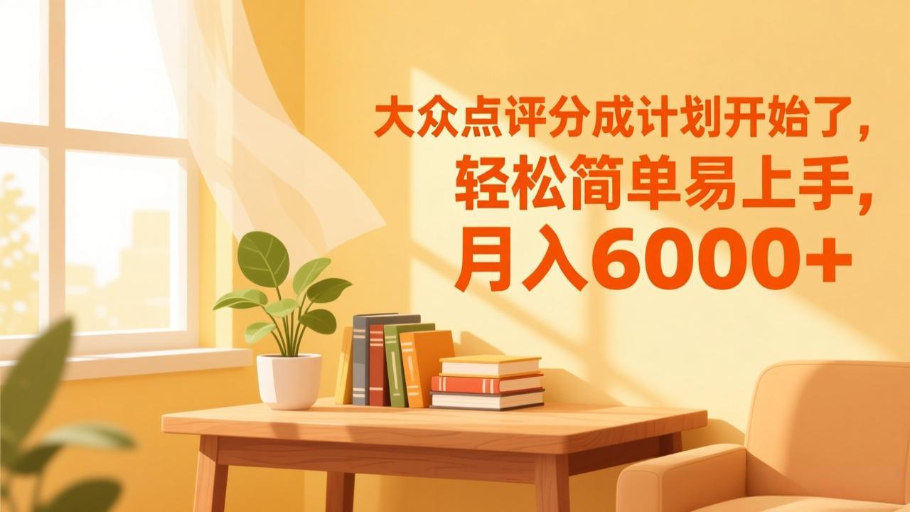（17056期）大众点评分成计划开始了，轻松简单易上手，月入6000+网创吧-网创项目资源站-副业项目-创业项目-搞钱项目网创吧