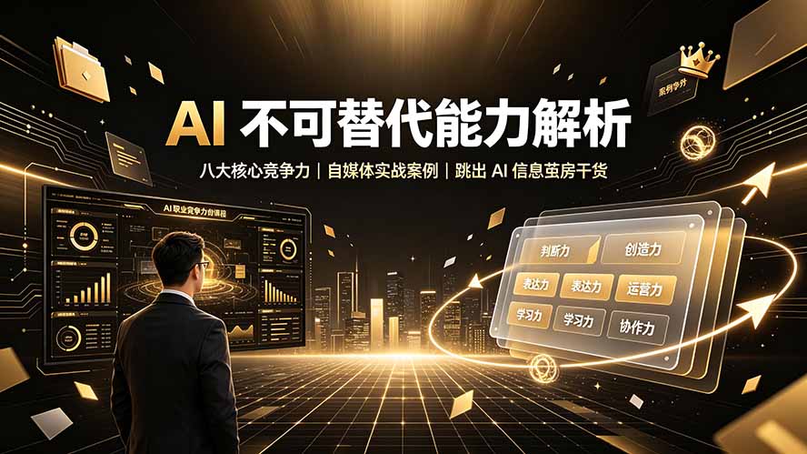 (19344期)付费文章:AI 不可替代能力解析▸八大核心竞争力|自媒体实战案例|跳出 AI 信息茧房干货网创吧-网创项目资源站-副业项目-创业项目-搞钱项目网创吧
