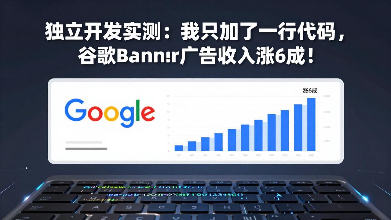 (17574期)付费文章:独立开发实测:我只加了一行代码,谷歌Banner广告收入涨6成!网创吧-网创项目资源站-副业项目-创业项目-搞钱项目网创吧