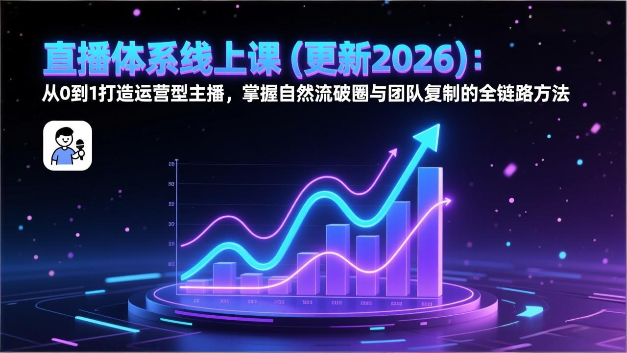 （17256期）直播体系线上课(更新2026)：从0到1打造运营型主播，掌握自然流破圈与团队复制的全链路方法网创吧-网创项目资源站-副业项目-创业项目-搞钱项目网创吧