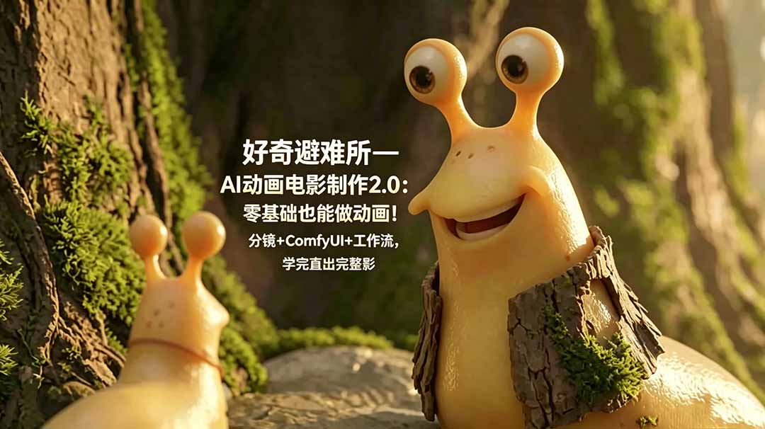 (18924期)好奇避难所—AI动画电影制作2.0:零基础也能做动画!分镜+ComfyUI+工作流,学完直出完整影片网创吧-网创项目资源站-副业项目-创业项目-搞钱项目网创吧