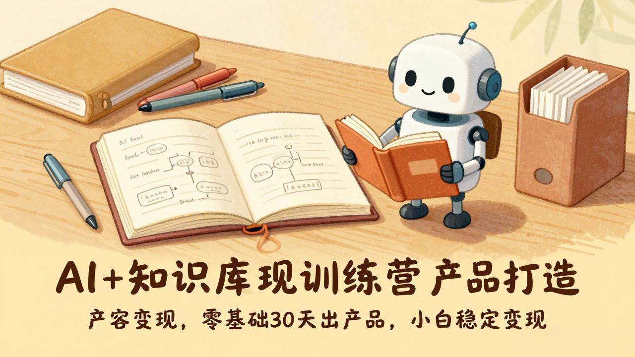 (17323期)AI+知识库变现训练营,产品打造、内容创作、全平台变现,零基础30天出产品,小白稳定变现网创吧-网创项目资源站-副业项目-创业项目-搞钱项目网创吧