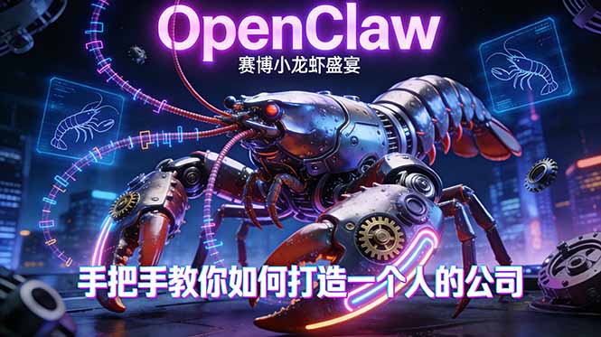 (17684期)OpenClaw,小龙虾-从产品到爆款的成长之路,手把手教你如何打造一个人的公司网创吧-网创项目资源站-副业项目-创业项目-搞钱项目网创吧
