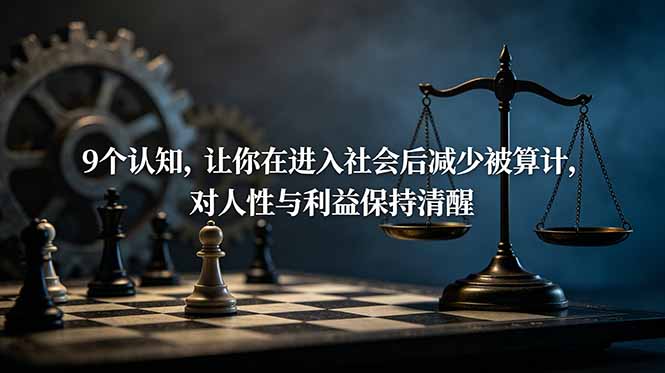 (19042期)付费文章:9个认知,让你在进入社会后减少被算计,对人性与利益保持清醒网创吧-网创项目资源站-副业项目-创业项目-搞钱项目网创吧