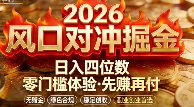 (17631期)2026美金对冲套利,无赠金对冲策略保驾护航,低门槛易上手实操。单人单日收益2000+网创吧-网创项目资源站-副业项目-创业项目-搞钱项目网创吧