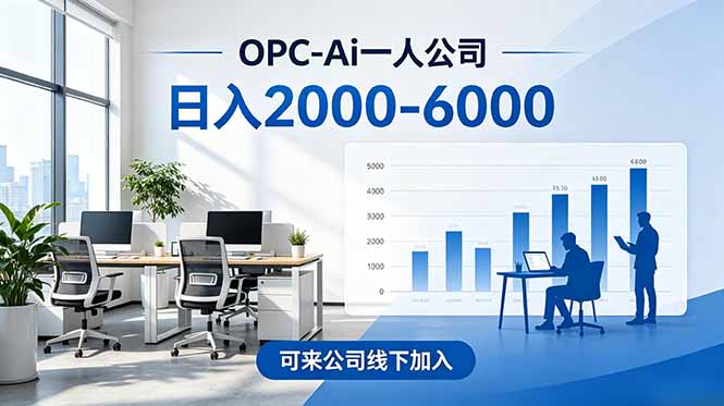 (18809期)2026创业新风口—OPC一人公司模式震撼首发!日收益2000-6000+,项目绿色长久,安全稳健,合...网创吧-网创项目资源站-副业项目-创业项目-搞钱项目网创吧