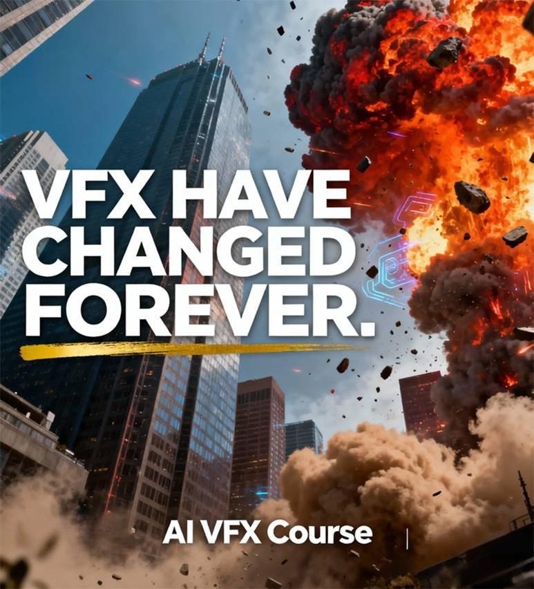 (17212期)AI视觉特效(AI VFX)实战课:运用前沿工具高效制作电影级爆炸、火焰、烟雾、环境和角色特效网创吧-网创项目资源站-副业项目-创业项目-搞钱项目网创吧