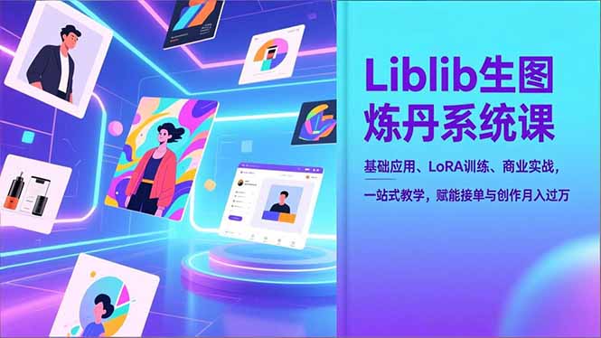 (16949期)Liblib生图炼丹系统课,基础应用、LoRA训练、商业实战,一站式教学,赋能接单与创作月入过万网创吧-网创项目资源站-副业项目-创业项目-搞钱项目网创吧