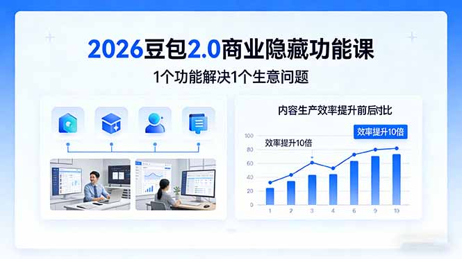 （17452期）2026豆包2.0商业隐藏功能课，1个功能解决1个生意问题，内容生产效率提升10倍网创吧-网创项目资源站-副业项目-创业项目-搞钱项目网创吧