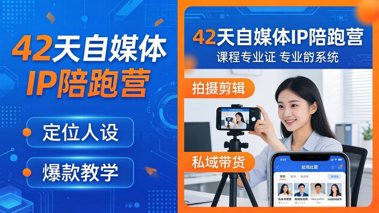 （18109期）42天自媒体IP陪跑营-26年4月19更新：定位人设爆款全教学，拍摄剪辑私域带货一站式落地网创吧-网创项目资源站-副业项目-创业项目-搞钱项目网创吧