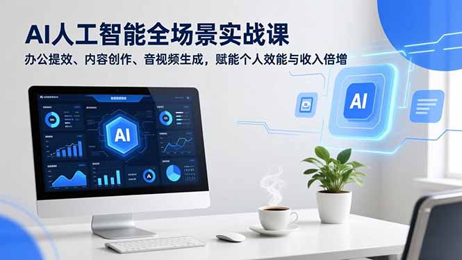 (16958期)AI人工智能全场景实战课,办公提效、内容创作、音视频生成,赋能个人效能与收入倍增网创吧-网创项目资源站-副业项目-创业项目-搞钱项目网创吧
