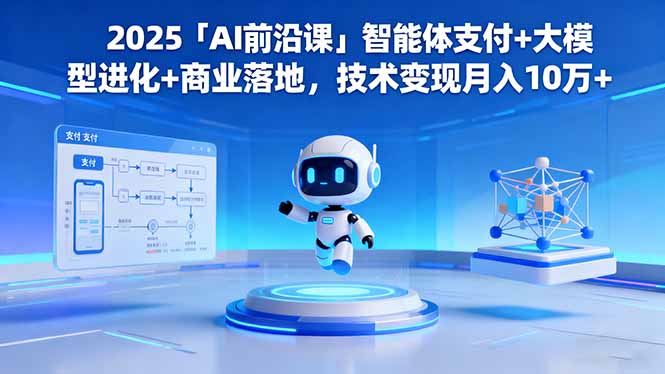 （16384期）2025「AI前沿课」智能体支付+大模型进化+商业落地，技术变现月入10万+网创吧-网创项目资源站-副业项目-创业项目-搞钱项目网创吧