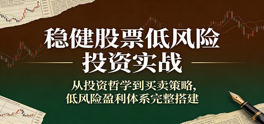 稳健股票低风险投资实战:从投资哲学到买卖策略,低风险盈利体系完整搭建网创吧-网创项目资源站-副业项目-创业项目-搞钱项目网创吧