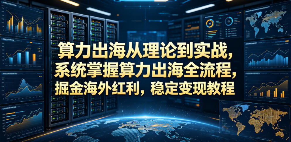 算力出海从理论到实战,系统掌握算力出海全流程,掘金海外红利,稳定变现教程网创吧-网创项目资源站-副业项目-创业项目-搞钱项目网创吧