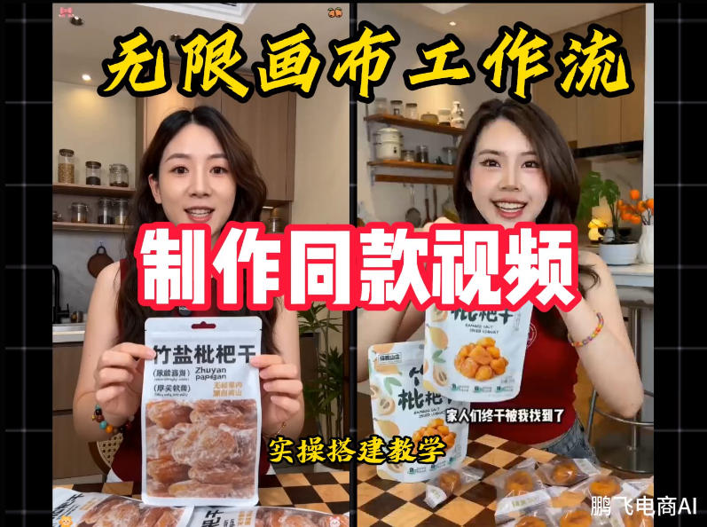 无限画布工作流一键复刻爆款带货视频,实操搭建,操作简单网创吧-网创项目资源站-副业项目-创业项目-搞钱项目网创吧