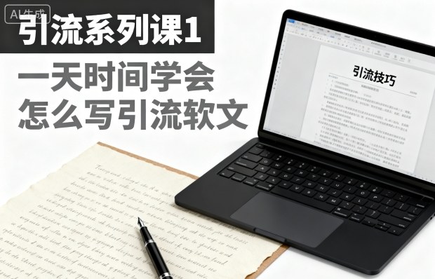 引流系列课1，一天时间学会怎么写引流软文网创吧-网创项目资源站-副业项目-创业项目-搞钱项目网创吧