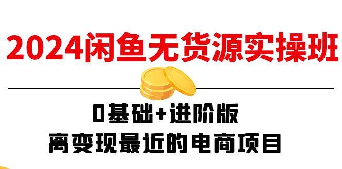 (11535期)2024闲鱼-无货源实操班:0基础+进阶版,离变现最近的电商项目(15节)网创吧-网创项目资源站-副业项目-创业项目-搞钱项目网创吧