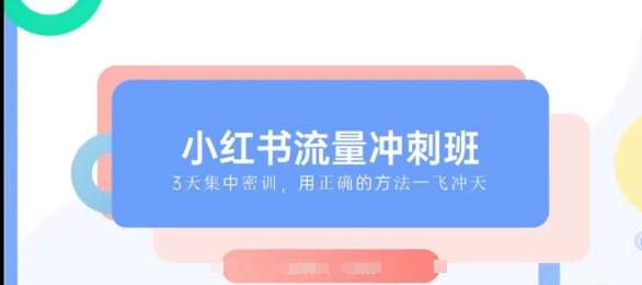 小红书流量冲刺班2025,最懂小红书的女人,快速教你2025年入局小红书网创吧-网创项目资源站-副业项目-创业项目-搞钱项目网创吧