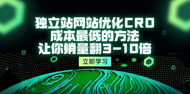 (10173期)独立站网站优化CRO,成本最低的方法,让你销量翻3-10倍(5节课)网创吧-网创项目资源站-副业项目-创业项目-搞钱项目网创吧