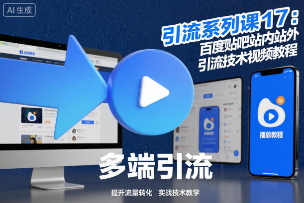 引流系列课17:百度贴吧站内站外引流技术视频教程网创吧-网创项目资源站-副业项目-创业项目-搞钱项目网创吧
