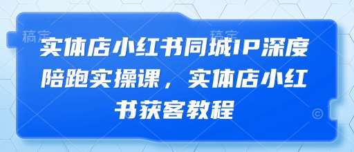 实体店小红书同城IP深度陪跑实操课,实体店小红书获客教程网创吧-网创项目资源站-副业项目-创业项目-搞钱项目网创吧