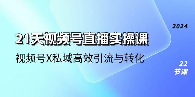 (10966期)21天-视频号直播实操课,视频号X私域高效引流与转化(22节课)网创吧-网创项目资源站-副业项目-创业项目-搞钱项目网创吧