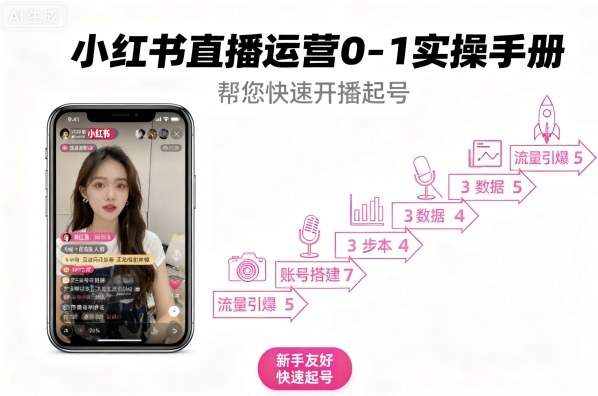 小红书直播运营0-1实操手册，帮您快速开播起号网创吧-网创项目资源站-副业项目-创业项目-搞钱项目网创吧