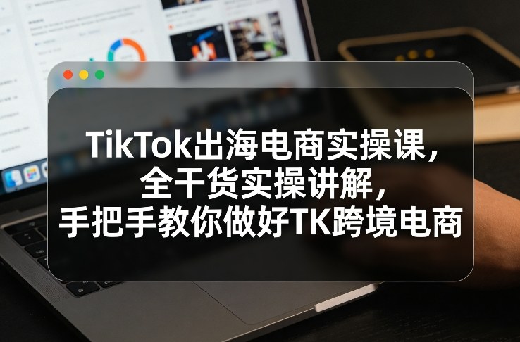 TikTok出海电商实操课,全干货实操讲解,手把手教你做好TK跨境电商网创吧-网创项目资源站-副业项目-创业项目-搞钱项目网创吧