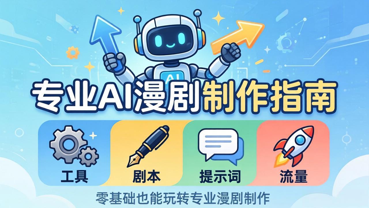 (18190期)专业AI漫剧制作指南:工具+剧本+提示词+流量全流程,零基础也能玩转专业漫剧制作网创吧-网创项目资源站-副业项目-创业项目-搞钱项目网创吧
