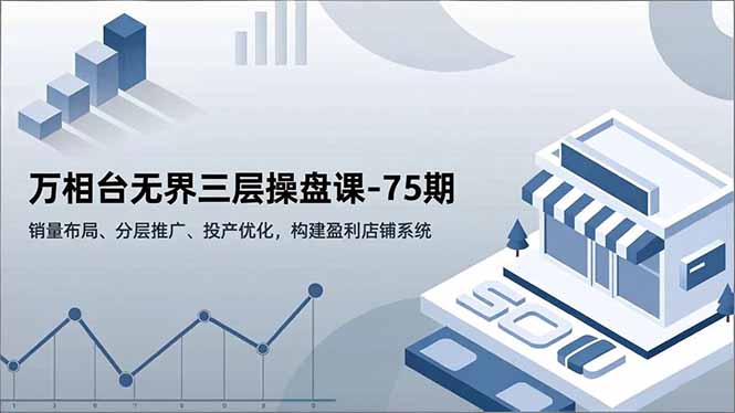 (16769期)万相台无界三层操盘课-75期,销量布局、分层推广、投产优化,构建盈利店铺系统网创吧-网创项目资源站-副业项目-创业项目-搞钱项目网创吧