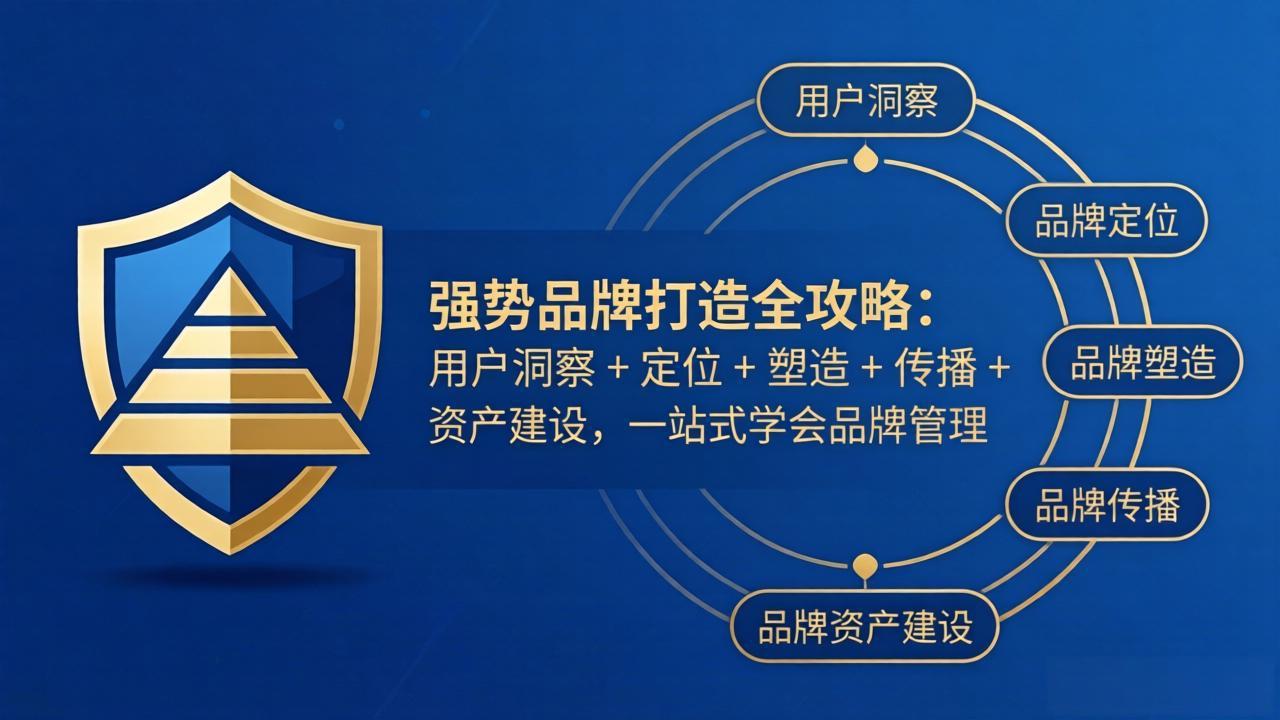 （17889期）强势品牌打造全攻略：用户洞察 + 定位 + 塑造 + 传播 + 资产建设，一站式学会品牌管理网创吧-网创项目资源站-副业项目-创业项目-搞钱项目网创吧