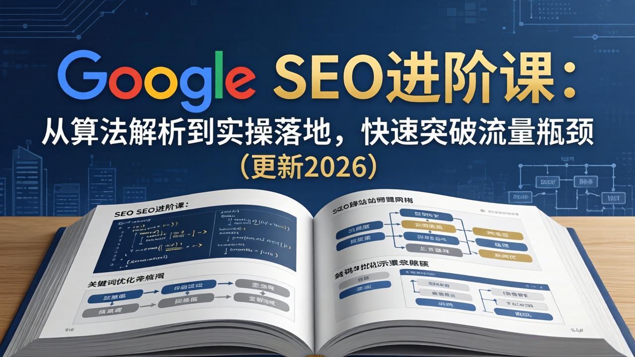 (18048期)Google SEO进阶课:从算法解析到实操落地,快速突破流量瓶颈(更新2026)网创吧-网创项目资源站-副业项目-创业项目-搞钱项目网创吧