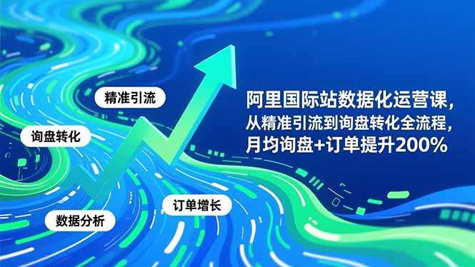 (16660期)阿里国际站数据化运营课-11月,从精准引流到询盘转化全流程,月均询盘+订单提升200%网创吧-网创项目资源站-副业项目-创业项目-搞钱项目网创吧
