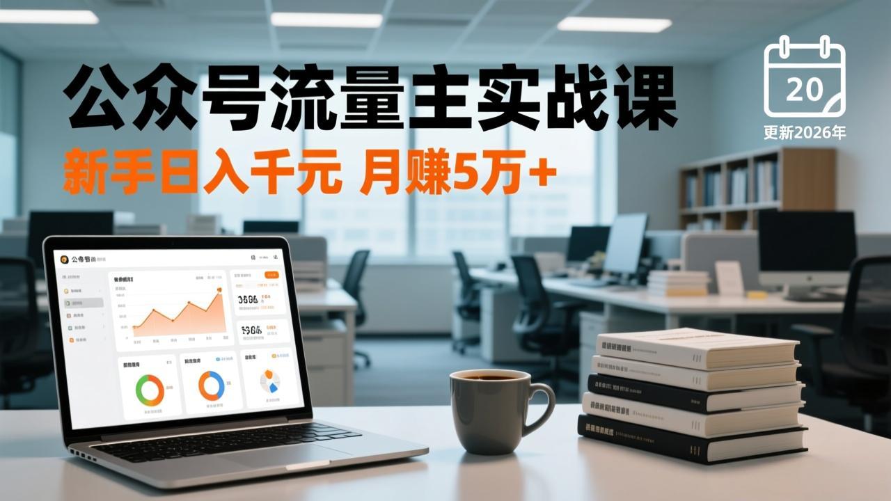 (17144期)公众号流量主实战课,爆文写作、流量池运营、多平台分发,新手日入千元月赚5万+更新2026年网创吧-网创项目资源站-副业项目-创业项目-搞钱项目网创吧