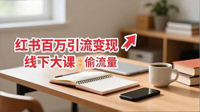 （16661期）小红书百万引流变现-11月线下大课：分享从0到百万引流路径，手把手教偷流量、拿结果网创吧-网创项目资源站-副业项目-创业项目-搞钱项目网创吧