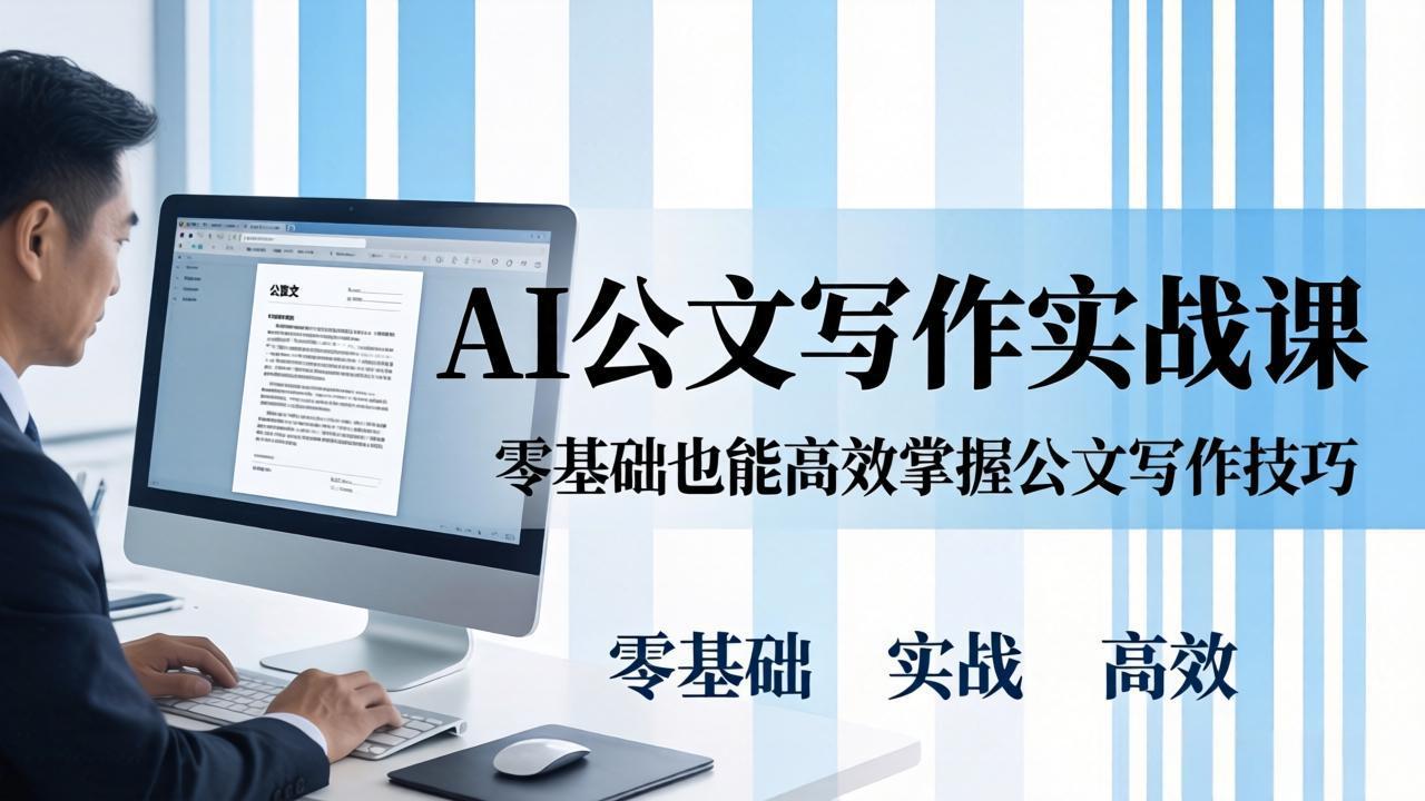 (17783期)AI 公文写作实战课:零基础掌握格式规范与 5 大文种,用 AI 高效写出合格材料网创吧-网创项目资源站-副业项目-创业项目-搞钱项目网创吧