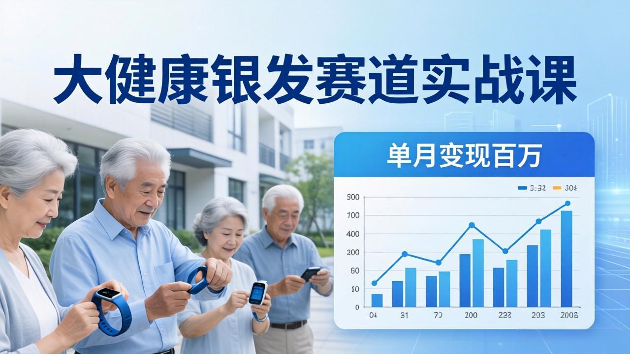 (17754期)大健康银发赛道实战课:拆解视频号线索型 IP 单月变现百万逻辑,教你精准获客高效变现网创吧-网创项目资源站-副业项目-创业项目-搞钱项目网创吧
