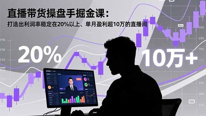 (16727期)直播带货操盘手掘金课:打造出利润率稳定在20%以上、单月盈利超10万的直播间网创吧-网创项目资源站-副业项目-创业项目-搞钱项目网创吧