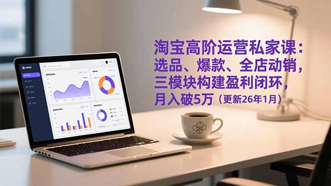 (17016期)淘宝高阶运营私家课:选品、爆款、全店动销,三模块构建盈利闭环,月入破5万(更新26年1月)网创吧-网创项目资源站-副业项目-创业项目-搞钱项目网创吧