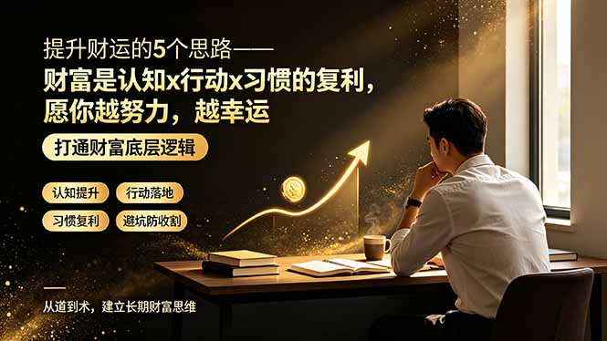 (19233期)付费文章:提升财运的5个思路——财富是认知x行动x习惯的复利,愿你越努力,越幸运网创吧-网创项目资源站-副业项目-创业项目-搞钱项目网创吧