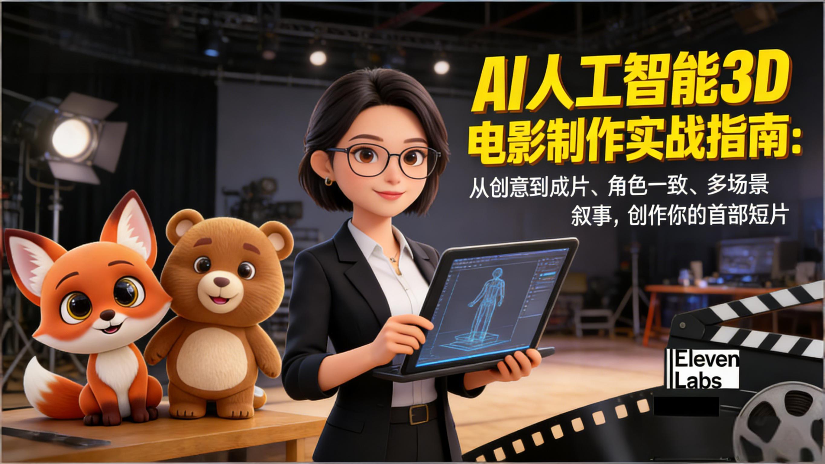 (17154期)AI人工智能3D电影制作实战指南:从创意到成片、角色一致、多场景叙事,创作你的首部短片网创吧-网创项目资源站-副业项目-创业项目-搞钱项目网创吧