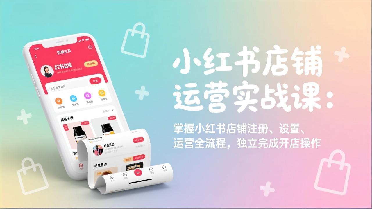 (17561期)小红书店铺运营实战课:掌握小红书店铺注册、设置、运营全流程,独立完成开店操作网创吧-网创项目资源站-副业项目-创业项目-搞钱项目网创吧