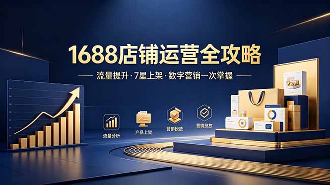 (18976期)1688店铺没流量?产品上架不到7星?数字营销不会投?全套运营技能一次学(更新6月)网创吧-网创项目资源站-副业项目-创业项目-搞钱项目网创吧