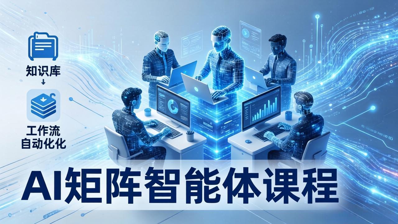 (17759期)AI矩阵智能体实战:100个数字员工批量生产内容,文本知识库+工作流自动化全搞定网创吧-网创项目资源站-副业项目-创业项目-搞钱项目网创吧