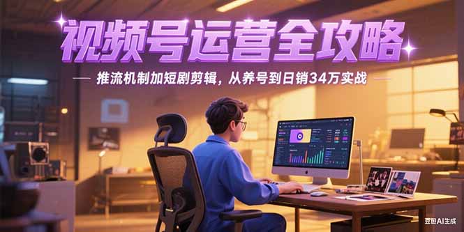 (15217期)2025视频号运营全攻略,推流机制加短剧剪辑,从养号到日销34万实战网创吧-网创项目资源站-副业项目-创业项目-搞钱项目网创吧