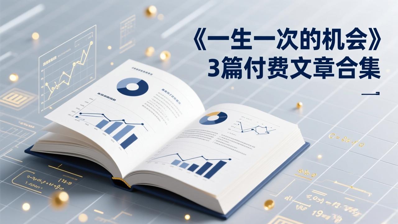 （17456期）付费文章合集《一生一次的机会》3篇，一个系统性、一次性、独家性的透剧网创吧-网创项目资源站-副业项目-创业项目-搞钱项目网创吧