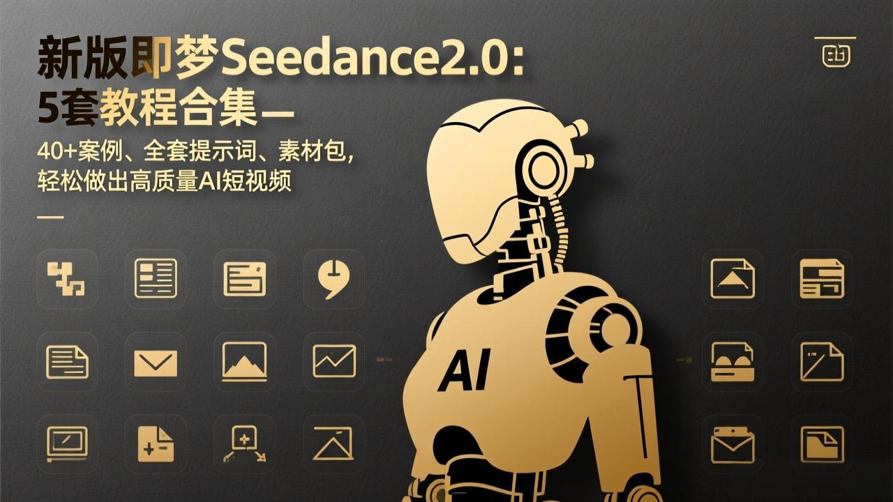 (17398期)新版即梦Seedance2.0:5套教程合集,40+案例、全套提示词、素材包,轻松做出高质量AI短视频网创吧-网创项目资源站-副业项目-创业项目-搞钱项目网创吧