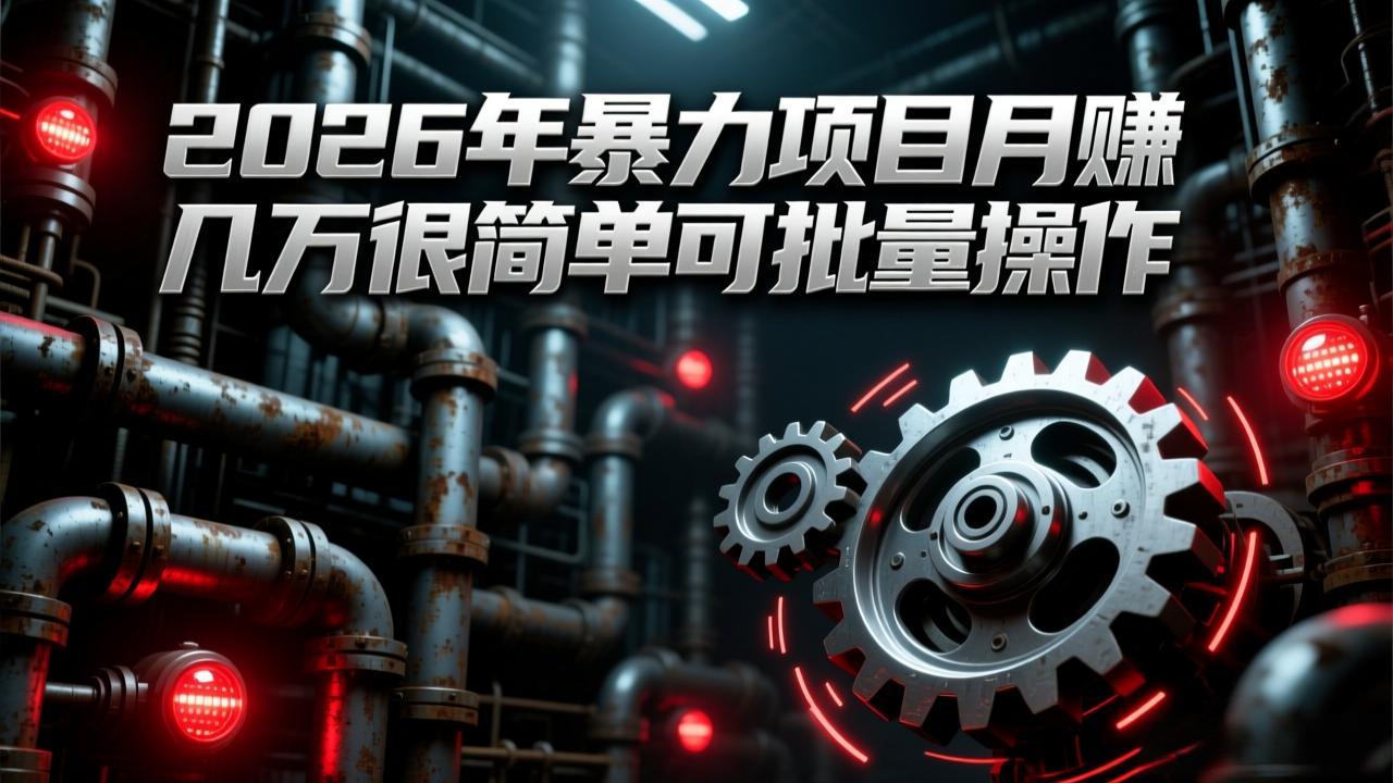 (17218期)2026年暴力项目月赚几万很简单可批量操作,成本低,利润大网创吧-网创项目资源站-副业项目-创业项目-搞钱项目网创吧