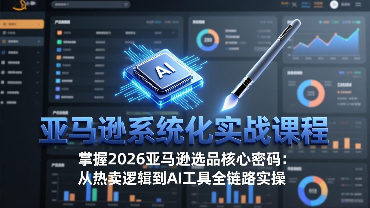 (17591期)亚马逊系统化实战课-更新3月:2026最新选品方法论,从热卖原因分析到AI作图,提升选品成功率网创吧-网创项目资源站-副业项目-创业项目-搞钱项目网创吧