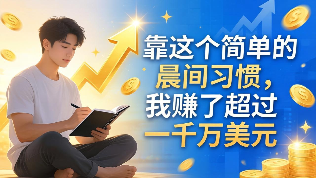 （17937期）付费文章：靠这个简单的晨间习惯，我赚了超过一千万美元网创吧-网创项目资源站-副业项目-创业项目-搞钱项目网创吧
